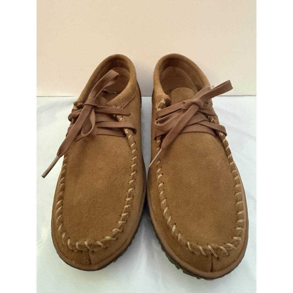 Minnetonka Brown Suede Moccasin Lace-Up Women's Driving Casual Shoes US 7.5 M